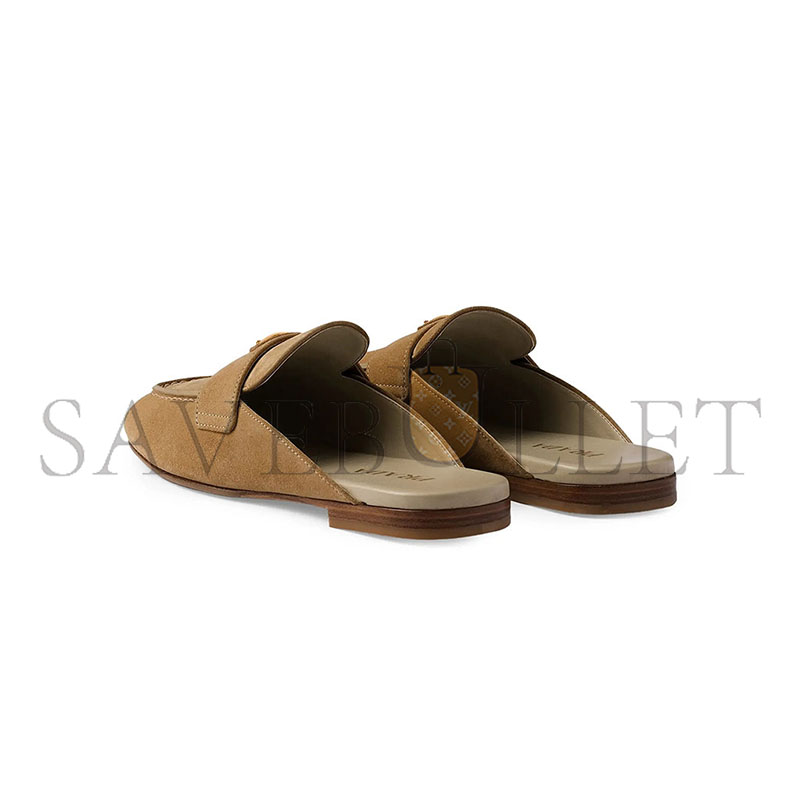 PRADA SUEDE SABOTS MULES 